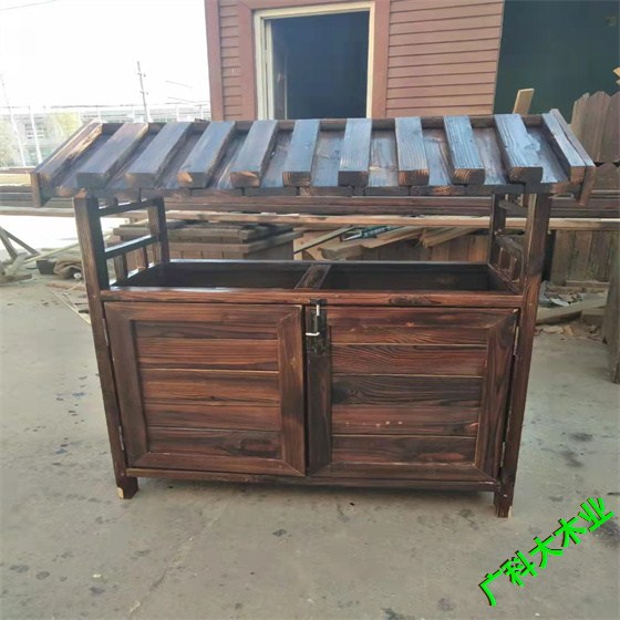 復(fù)古垃圾桶花箱