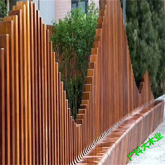 防腐木樹池-坐凳