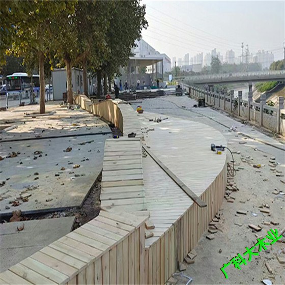 防腐木樹池-坐凳